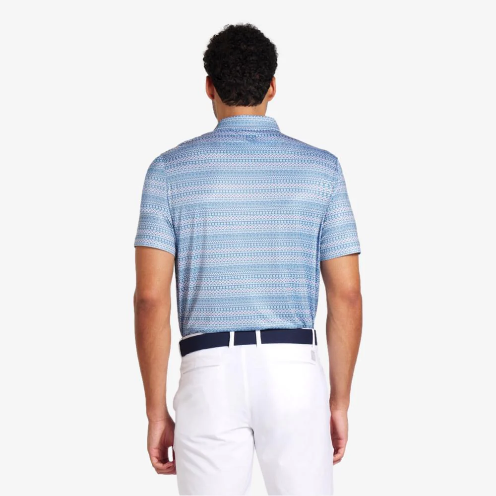 PUMA Fair Isle Micro Print Short Sleeve Polo Shirt - Image 4