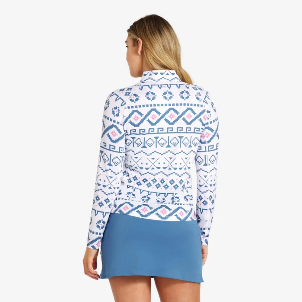 PUMA Fair Isle Quarter Zip Pull Over - Image 4