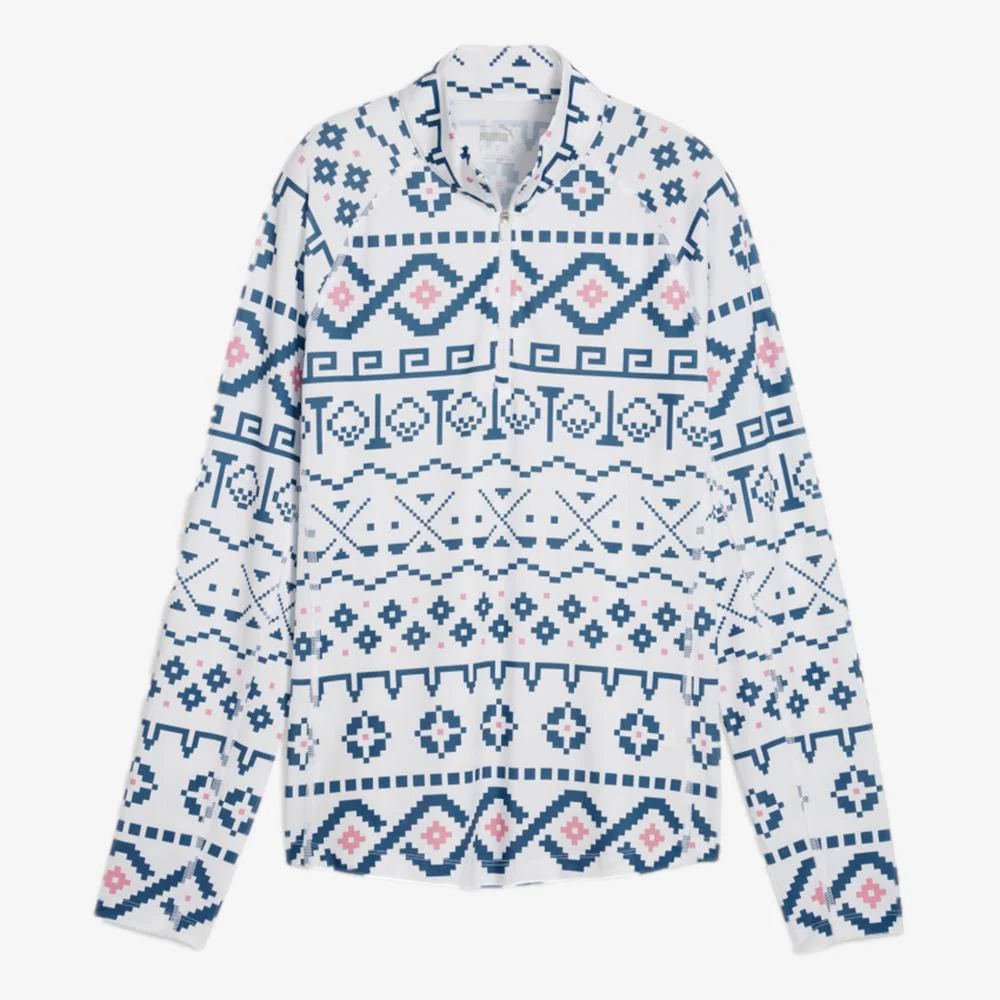PUMA Fair Isle Quarter Zip Pull Over - Image 5