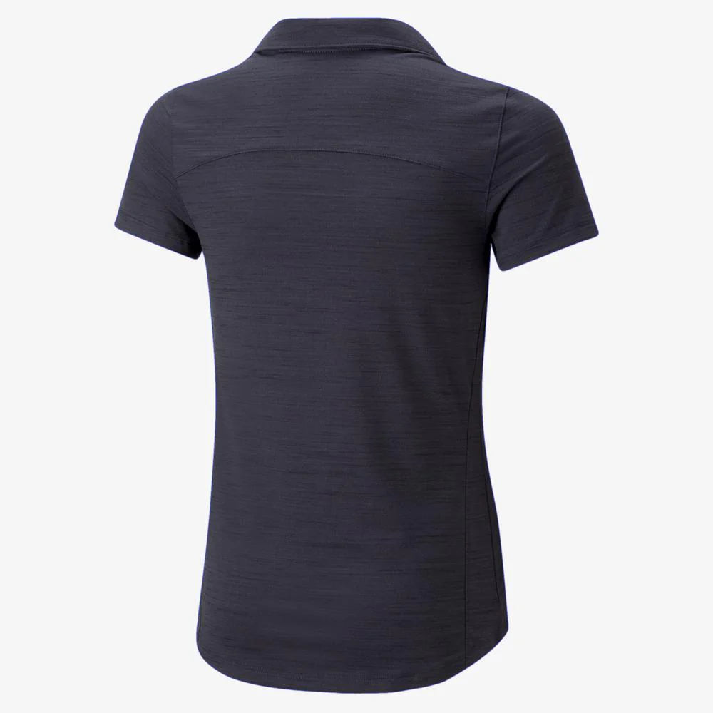 PUMA Girls Cloudspun Coast Solid Short Sleeve Polo Shirt - Image 2