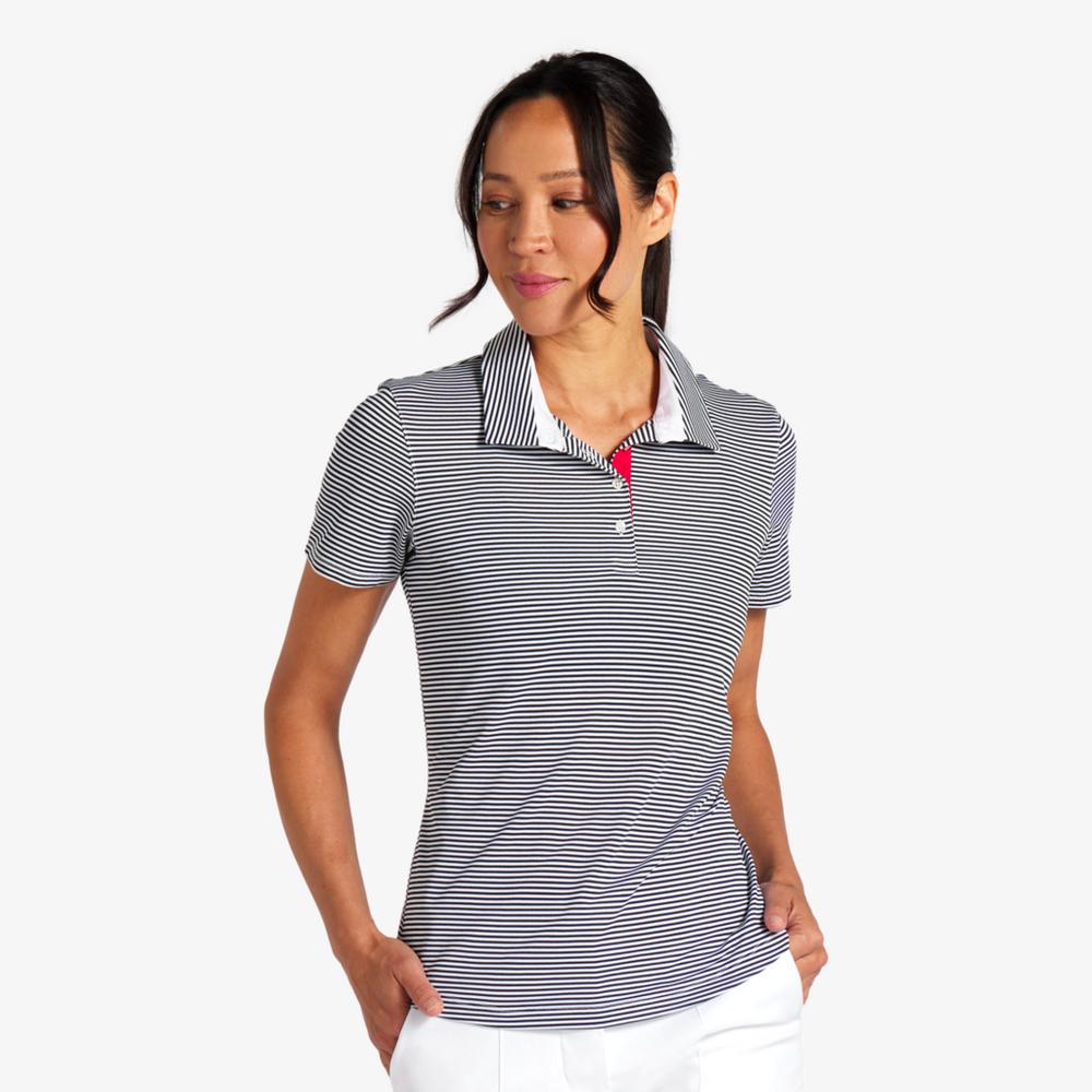 PUMA Volition Pique Striped Short Sleeve Polo Shirt