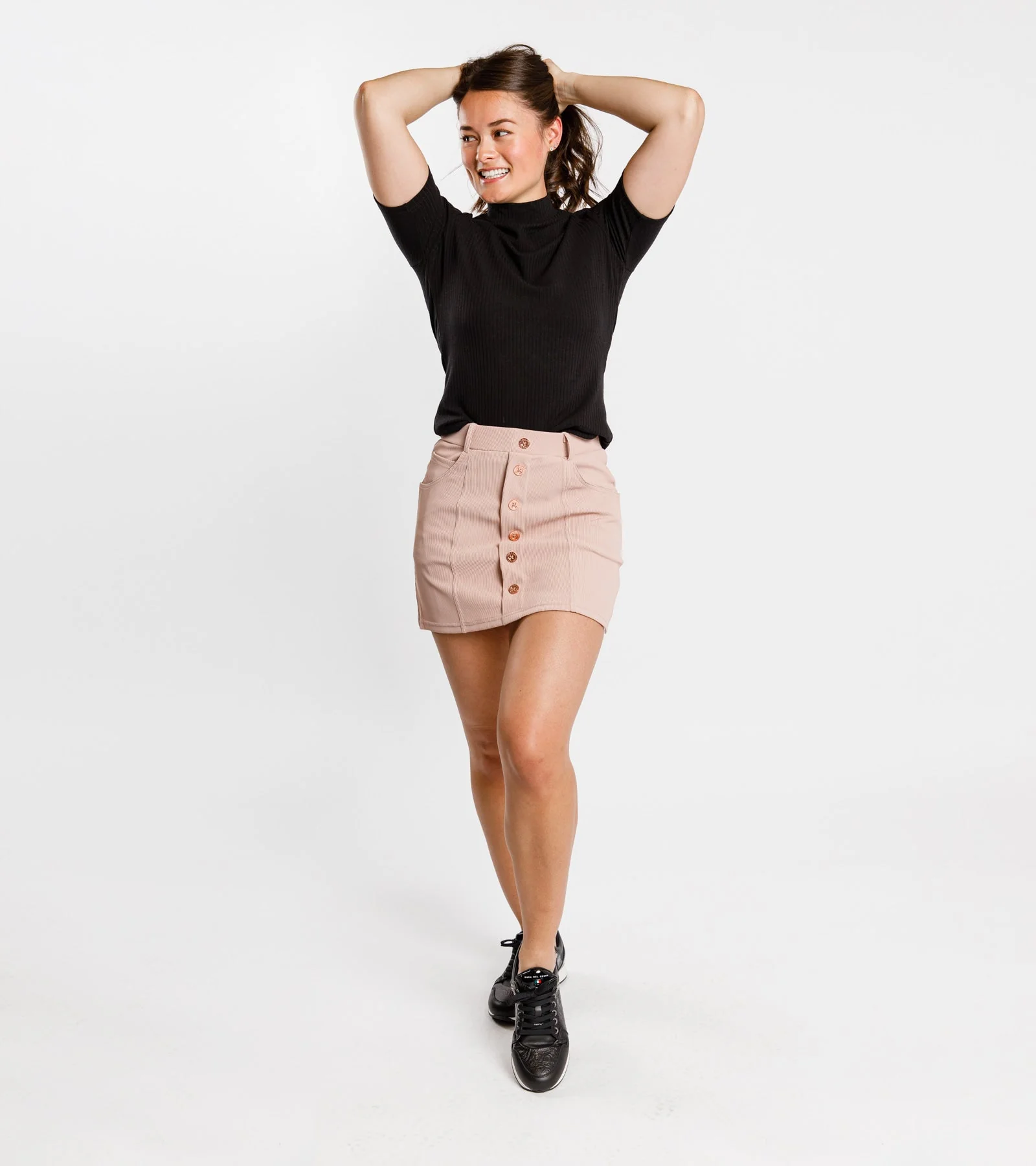 Seville Ribbed Mock Neck Short Sleeve - Image 2